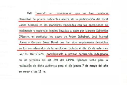 La decisión del juez Ramos Padilla de citar a indagatoria al fiscal Stornelli