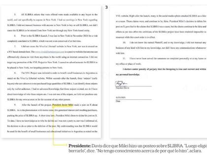 La declaración de Davis en Nueva York