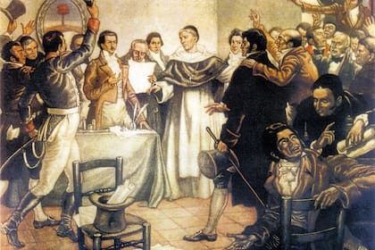La declaración de la independencia, el 9 de julio de 1816, según una acuarela de Antonio González Moreno (1941)
(Imagen: Colección Museo Histórico Nacional)