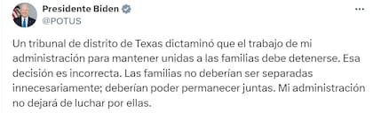 La declaración oficial de Joe Biden