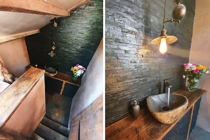 La decoración combina detalles rústicos e industriales