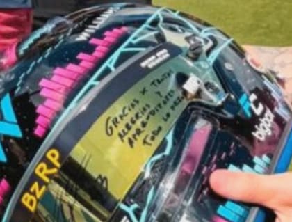 La dedicatoria de Colapinto a Messi