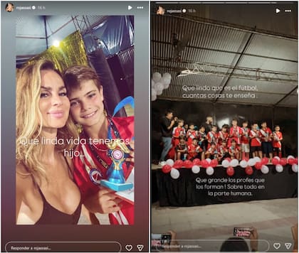 La dedicatoria de Sabrina Rojas a su hijo Fausto por sus logros como arquero