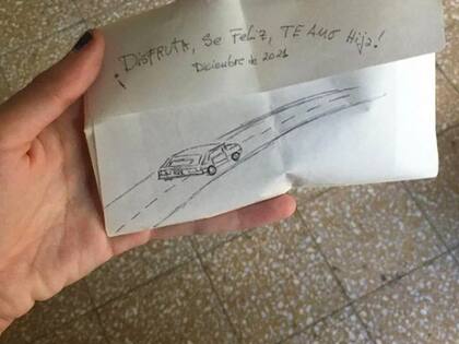 La dedicatoria de su padre, similar a la que hizo cuando tenía cinco años