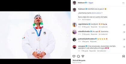 La dedicatoria especial de Tomasoni a su novia fallecida