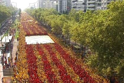La Delegación del Gobierno español en Cataluña indicó que la participación fue de entre 470.000 y 520.000 manifestantes, mientras que la Guardia Urbana de Barcelona la cifró en 1,8 millones de personas