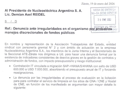 La denuncia de ATE a NASA