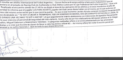La denuncia de Herrera contra Acosta