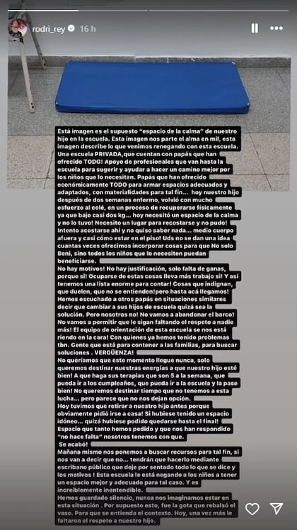 La denuncia de Rodrigo Rey en las redes sociales (Foto: Instagram/@rodri_rey)