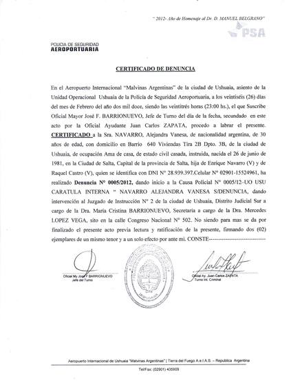 La denuncia realizada por la familia Navarro