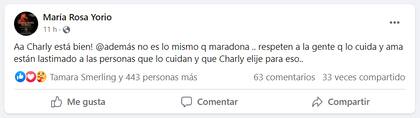 La desmentida de María Rosa Yorio, expareja del cantante y madre de su hijo Migue