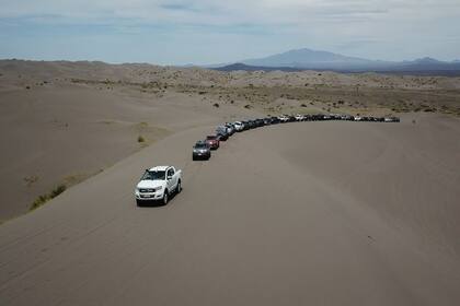 La desolada geografía de El Nihuel, en Mendoza, ideal para salidas off road