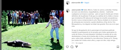 La despedida de Adam Sandler conmovió a cientos de fanáticos