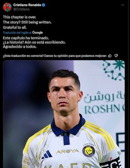 La despedida de Cristiano Ronaldo