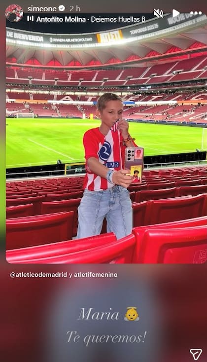 La despedida de Diego Simeone a María