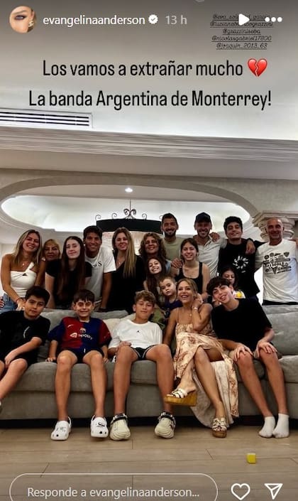 La despedida de Evangelina de México