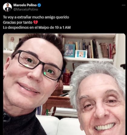 La despedida de Marcelo Polino a Antonio Gasalla el día de su muerte, el pasado 18 de marzo