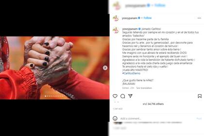 La despedida de Panam en redes sociales (Foto Instagram @yosoypanam)