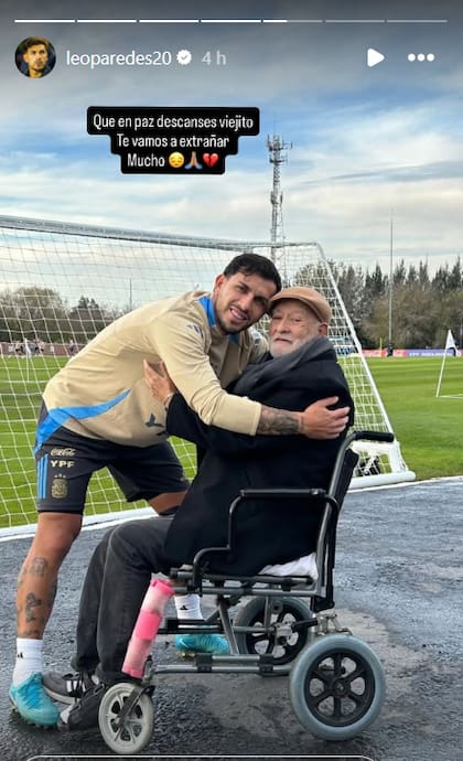 La despedida de Paredes a Omar Souto en sus redes sociales