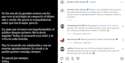 La despedida de Soledad Silveyra a Luis Brandoni y la frase que le repetía sobre el escenario