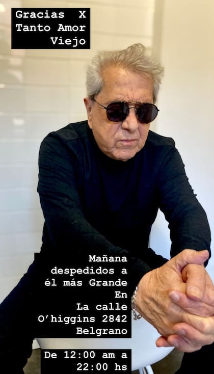 La despedida del artista será este viernes de 12 a 22 en el barrio de Belgrano