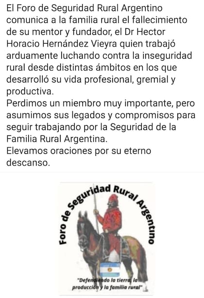 La despedida del Foro de Seguridad Rural Argentino