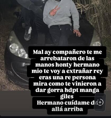 La despedida en redes sociales del menor delincuente que fue abatido por un policía