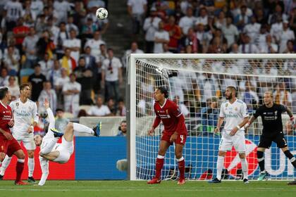 Gareth Bale convirtió un golazo en la final entre Real Madrid y Liverpool en 2018