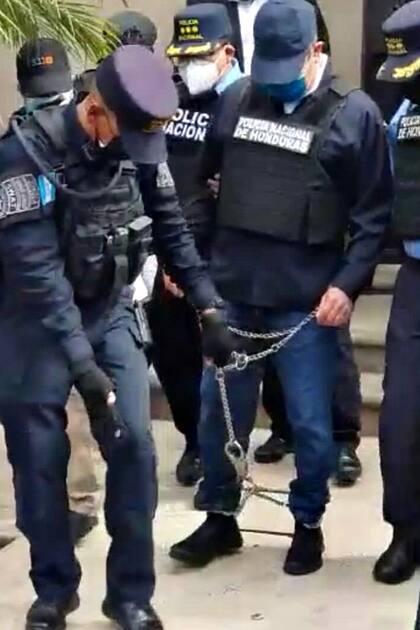 La detención de Hernández en Tegucigalpa