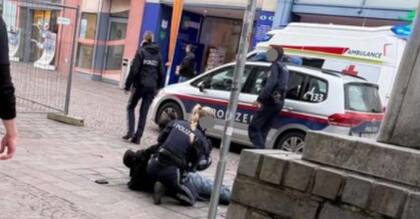 La detención del atacante en Villach, Austria