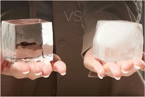 La diferencia entre el hielo blanco y transparente, según especialistas