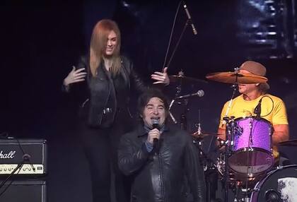 La diputada nacional Lilia Lemoine y Milei en el Movistar Arena