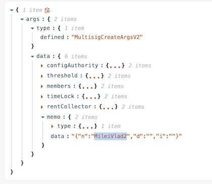 La dirección de una de las billeteras cripto controlantes de $LIBRA, cuyo nombre era MileiVlad2, tal como la publicó el experto Santiago Siri en redes sociales