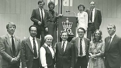 La Dirección Noruega del Petróleo (NPD) en 1982. Al-Kasim es el segundo de la izquierda