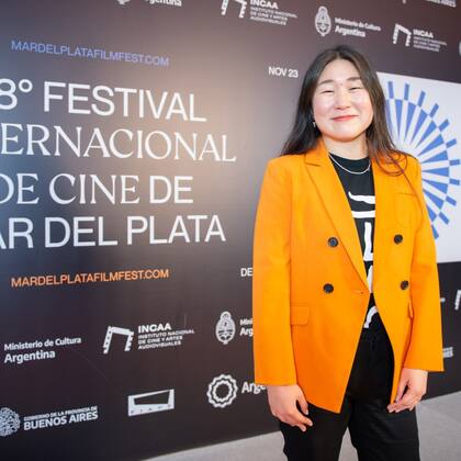 La directora Cecilia Kang en el Festival de Cine de Mar del Plata 2023, donde ganó el Premio del Público