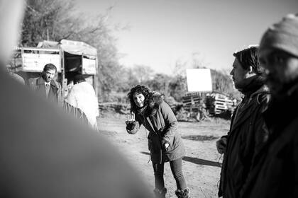 La directora durante el rodaje de la película El perro que no calla