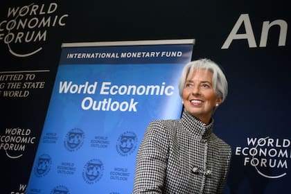 La directora gerente del Fondo Monetario Internacional (FMI), Christine Lagarde, asiste a una conferencia de prensa en Davos, en enero pasado