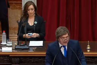 Martín Menem cuestionó a Victoria Villarruel por usar su celular mientras hablaba Milei en el Congreso