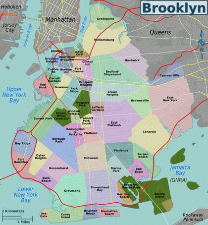 La división en Brooklyn, Nueva York