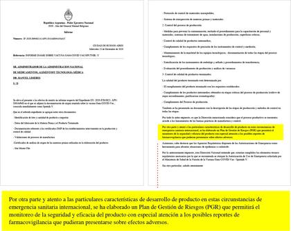 La documentación que revisó LA NACION muestra otra novedad. Está en vigencia un Plan de Gestión de Riesgos (PGR), algo que hasta ahora nadie informó.