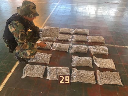 La droga, dentro de paquetes termosellados