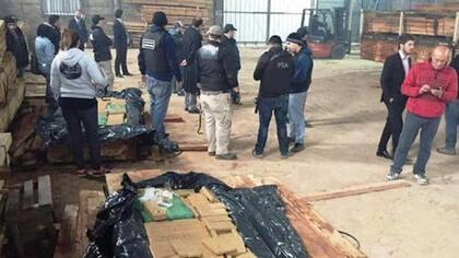 La droga en el galpon del cual se escapó en junio pasado