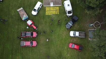 La droga incautada en Colonia Santa Rosa, Salta