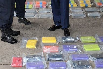 La droga incautada en el denominado operativo Leones Blancos