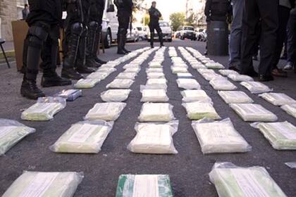 La droga incautada en el operativo Leones Blancos; se sospecha que habrían sido robados 500 kilos de cocaína