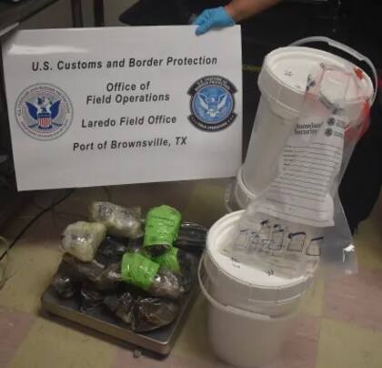 La droga incautada por los agentes en uno de los puertos texanos