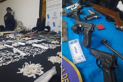 La droga y las armas secuestradas