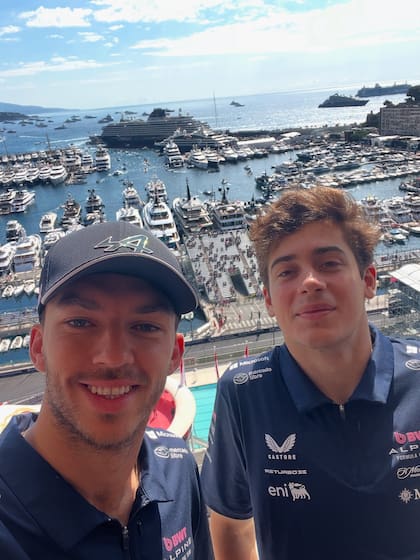 La dulpa de Alpine: Pierre Gasly y Franco Colapinto, con las aguas de Mónaco detrás