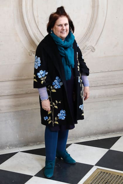 La editora de moda británica Susy Menkes en el desfile de Dior, primavera verano 2017