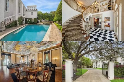 La elegante escalera principal conduce a los espacios privados de la mansión, combinando diseño clásico y detalles únicos (Foto: Greenwood King Properties)